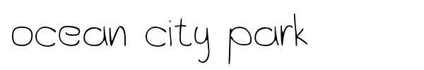 Ocean City Park font preview